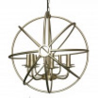 Distribuidor - Lâmpadas Diversas | Lâmpadas Clássicas | COLGANTE METAL ARNESES ORO 8XE14 REGX52X49 CM Ref: 141798002